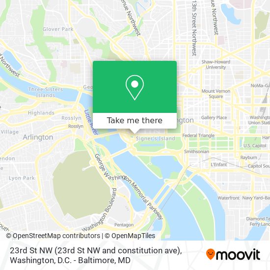 23rd St NW (23rd St NW and constitution ave) map