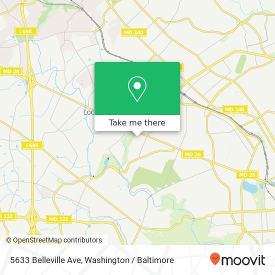 Mapa de 5633 Belleville Ave, Gwynn Oak, MD 21207