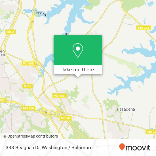 Mapa de 333 Beaghan Dr, Glen Burnie, MD 21060