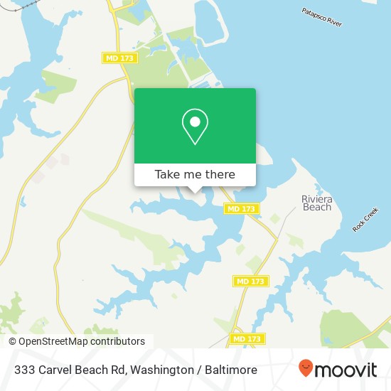 Mapa de 333 Carvel Beach Rd, Curtis Bay, MD 21226