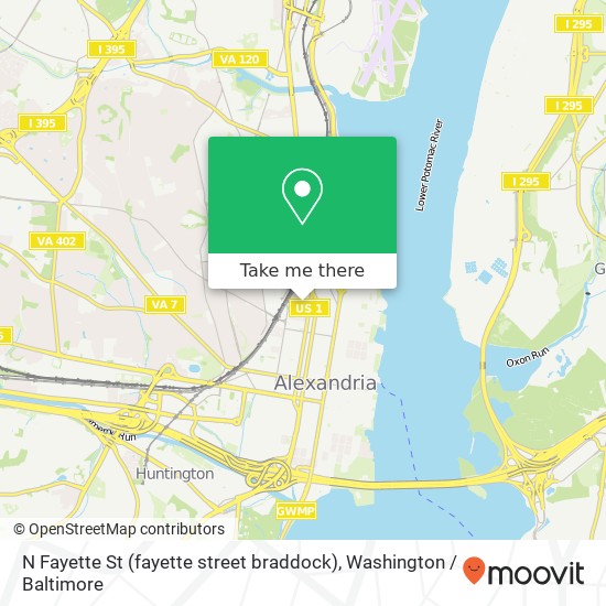 N Fayette St (fayette street braddock), Alexandria, VA 22314 map