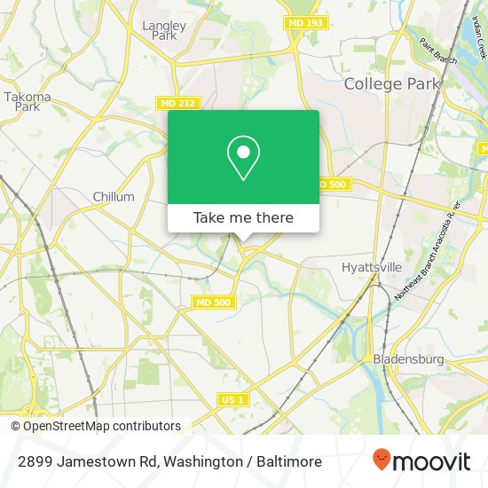 2899 Jamestown Rd, Hyattsville, MD 20782 map