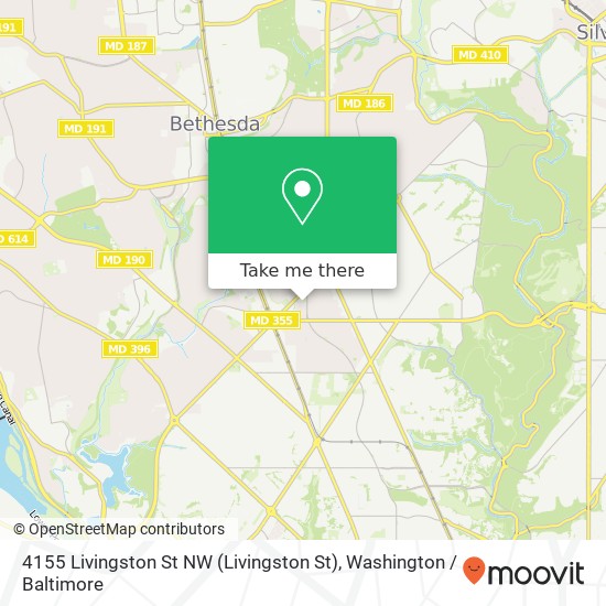 Mapa de 4155 Livingston St NW (Livingston St), Washington, DC 20015