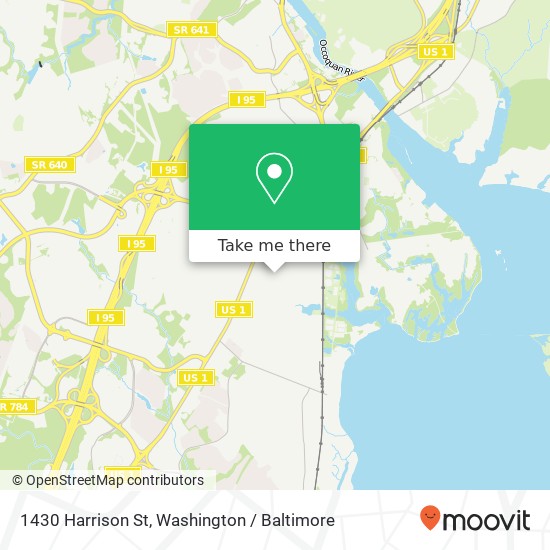 Mapa de 1430 Harrison St, Woodbridge, VA 22191