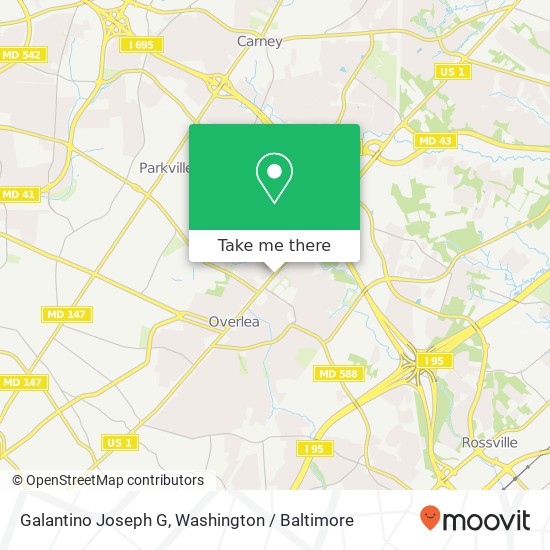 Mapa de Galantino Joseph G, 7523 Belair Rd