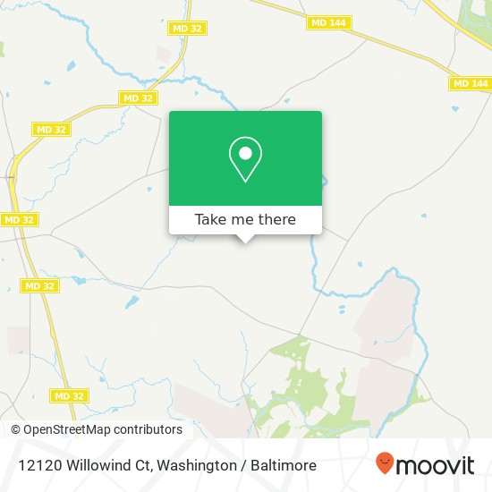 Mapa de 12120 Willowind Ct, Ellicott City, MD 21042