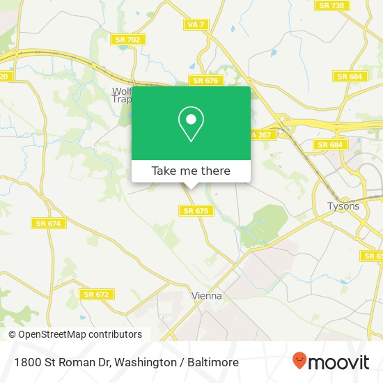 Mapa de 1800 St Roman Dr, Vienna, VA 22182