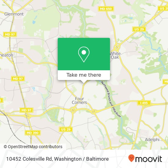 10452 Colesville Rd, Silver Spring, MD 20901 map