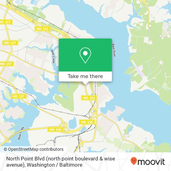 North Point Blvd (north point boulevard & wise avenue), Sparrows Point, MD 21219 map