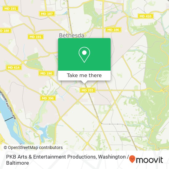 Mapa de PKB Arts & Entertainment Productions, 5480 Wisconsin Ave