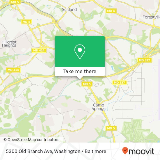 Mapa de 5300 Old Branch Ave, Temple Hills, MD 20748