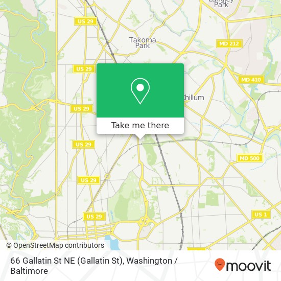 Mapa de 66 Gallatin St NE (Gallatin St), Washington, DC 20011