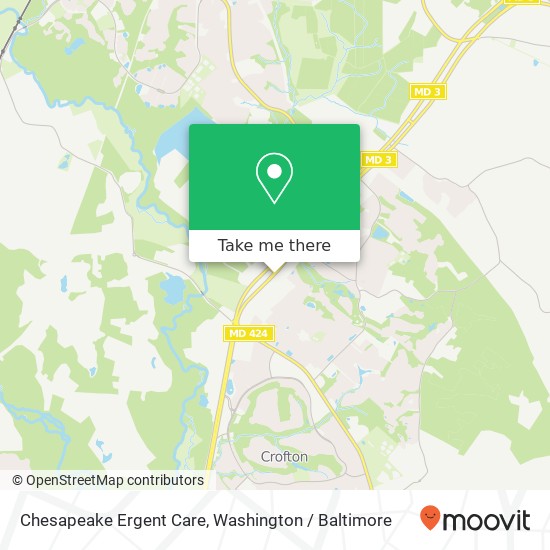 Chesapeake Ergent Care, 1071 MD-3 N map