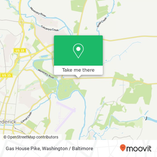 Mapa de Gas House Pike, Frederick (HOOD COLLEGE), MD 21701