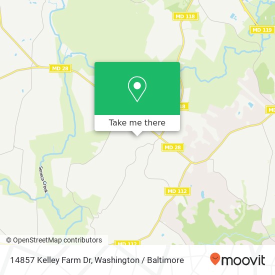 Mapa de 14857 Kelley Farm Dr, Germantown, MD 20874