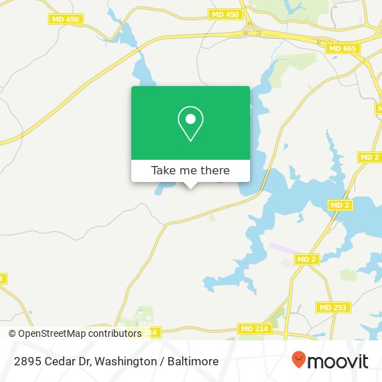 Mapa de 2895 Cedar Dr, Riva, MD 21140