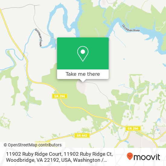 Mapa de 11902 Ruby Ridge Court, 11902 Ruby Ridge Ct, Woodbridge, VA 22192, USA