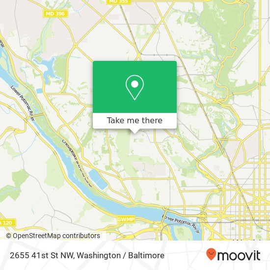 Mapa de 2655 41st St NW, Washington, DC 20007