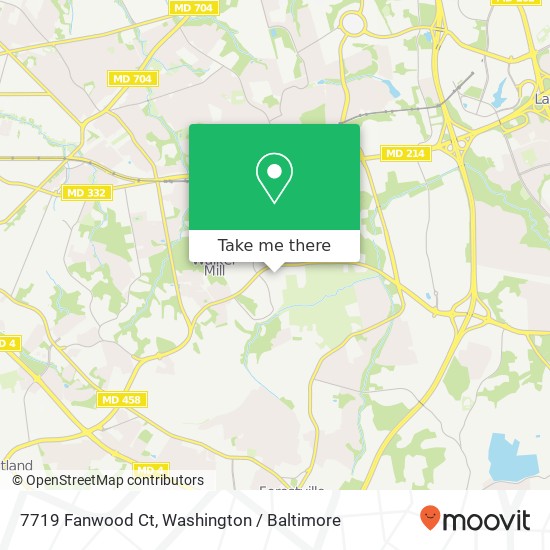 Mapa de 7719 Fanwood Ct, District Heights, MD 20747