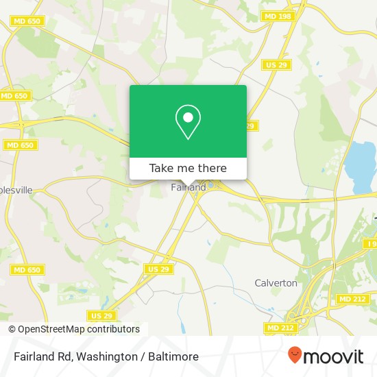 Fairland Rd, Silver Spring, MD 20904 map