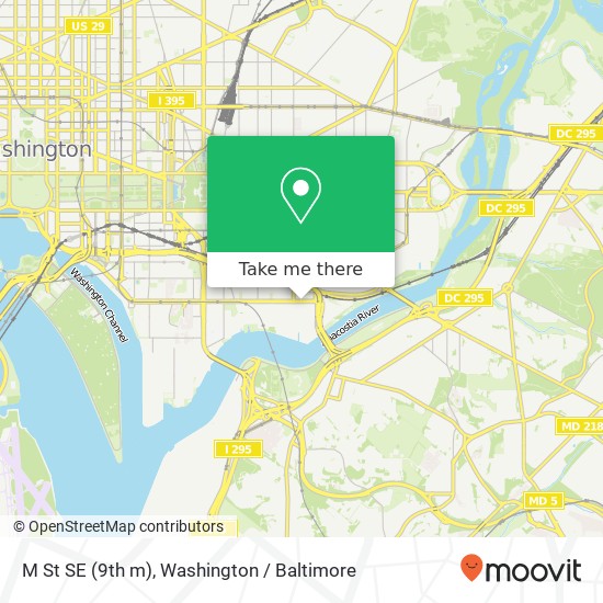 Mapa de M St SE (9th m), Washington, DC 20003