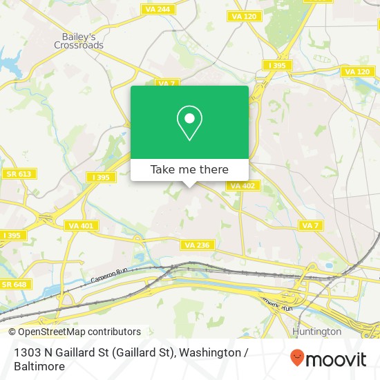 Mapa de 1303 N Gaillard St (Gaillard St), Alexandria, VA 22304