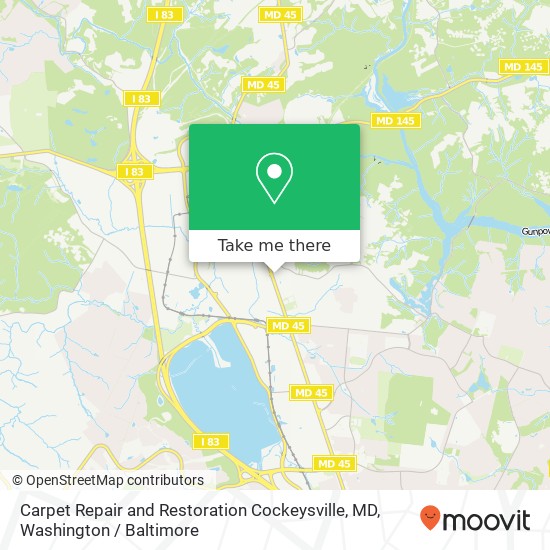 Carpet Repair and Restoration Cockeysville, MD, York Rd map