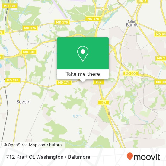 Mapa de 712 Kraft Ct, Glen Burnie, MD 21061