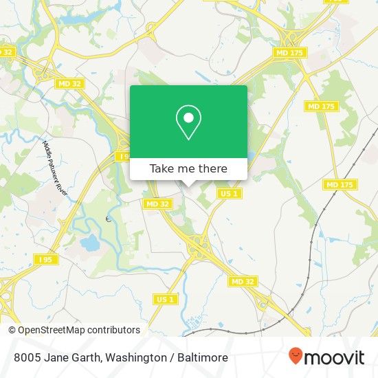 Mapa de 8005 Jane Garth, Jessup, MD 20794
