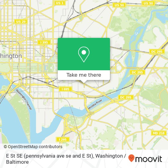 E St SE (pennsylvania ave se and E St), Washington (Washington DC), DC 20003 map