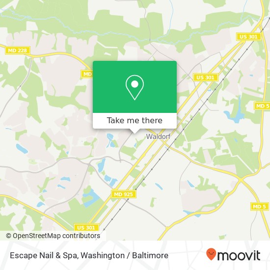 Escape Nail & Spa, 3039 Waldorf Market Pl map