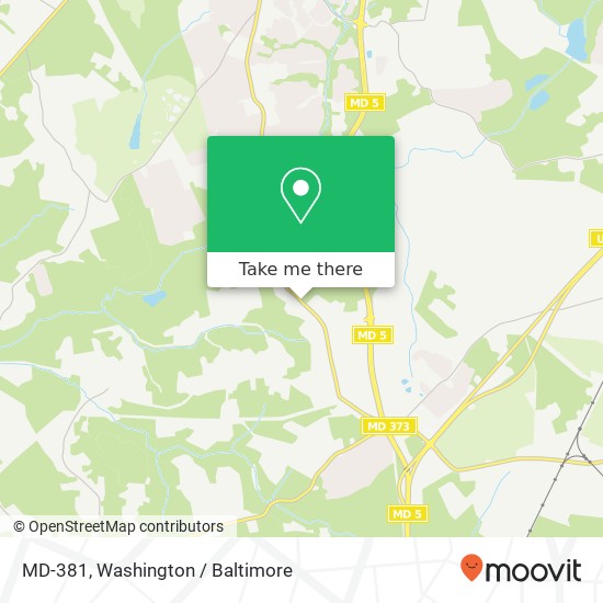 Mapa de MD-381, Brandywine, MD 20613