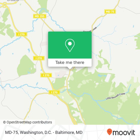 MD-75, Ijamsville, MD 21754 map