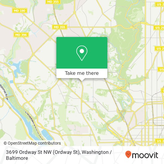 3699 Ordway St NW (Ordway St), Washington, DC 20016 map