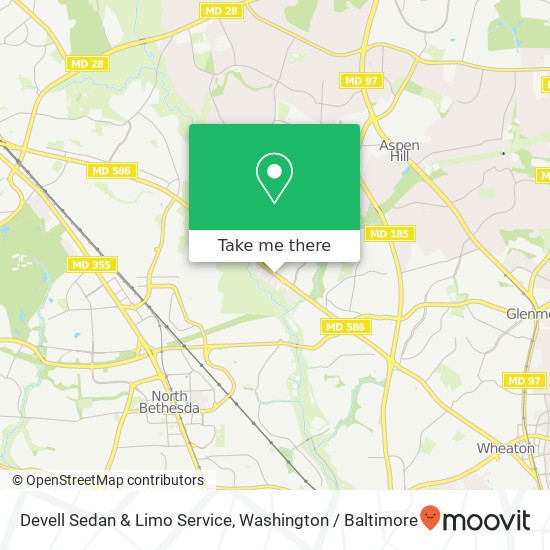 Mapa de Devell Sedan & Limo Service