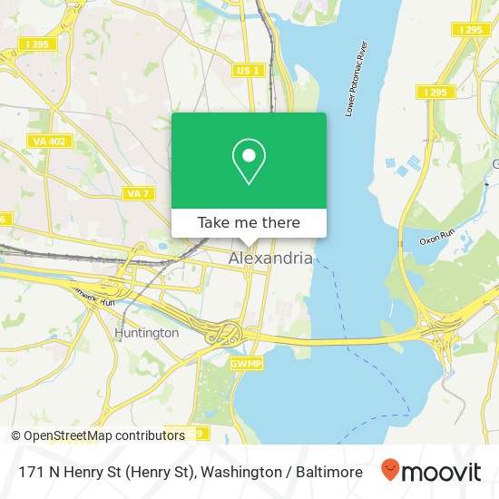 Mapa de 171 N Henry St (Henry St), Alexandria, VA 22314