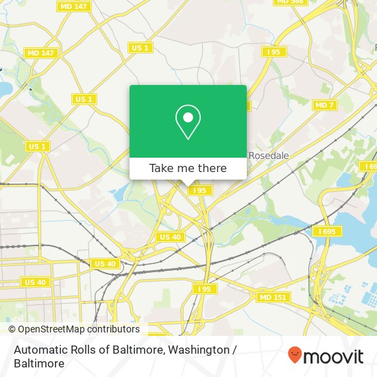 Automatic Rolls of Baltimore, 7111 Commercial Ave map