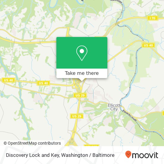 Discovery Lock and Key, 8809 Baltimore National Pike map