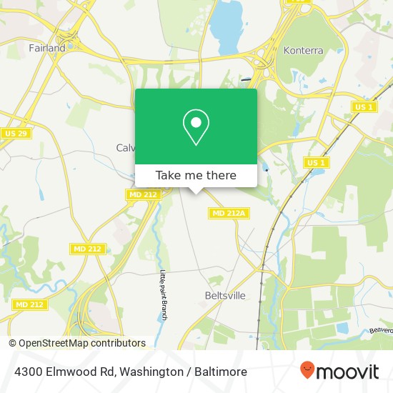 4300 Elmwood Rd, Beltsville, MD 20705 map