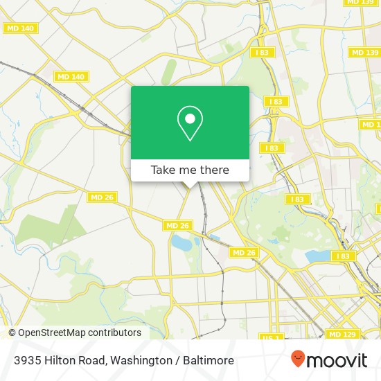 3935 Hilton Road, 3935 Hilton Rd, Baltimore, MD 21215, USA map