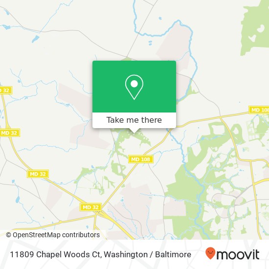 Mapa de 11809 Chapel Woods Ct, Clarksville, MD 21029