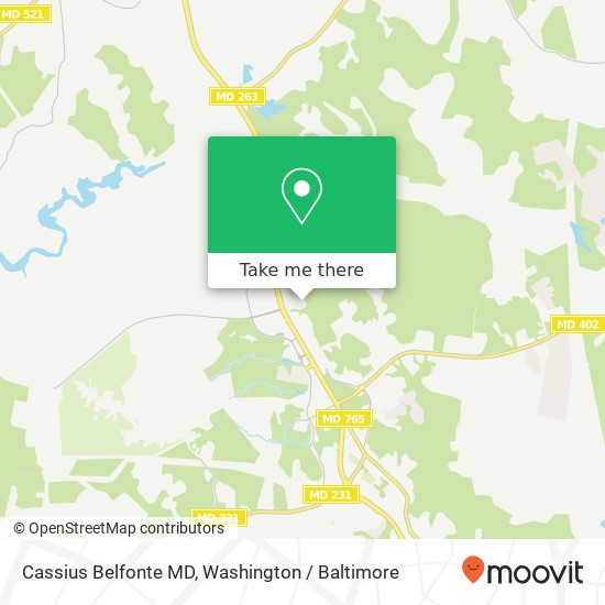 Mapa de Cassius Belfonte MD, 110 Hospital Rd