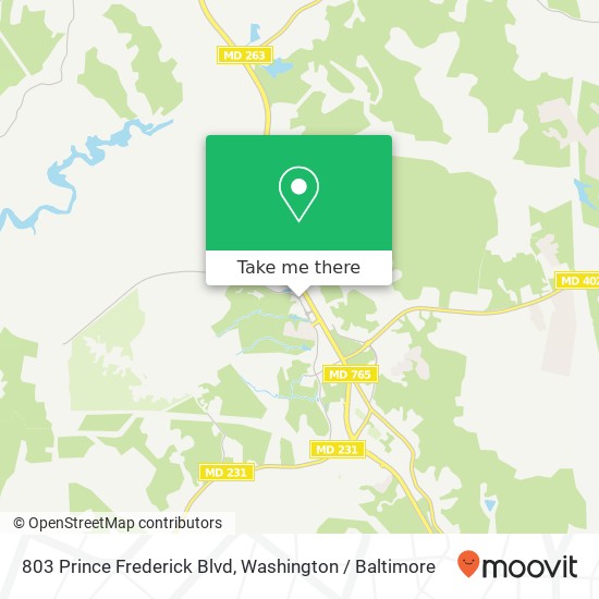 Mapa de 803 Prince Frederick Blvd, Prince Frederick, MD 20678