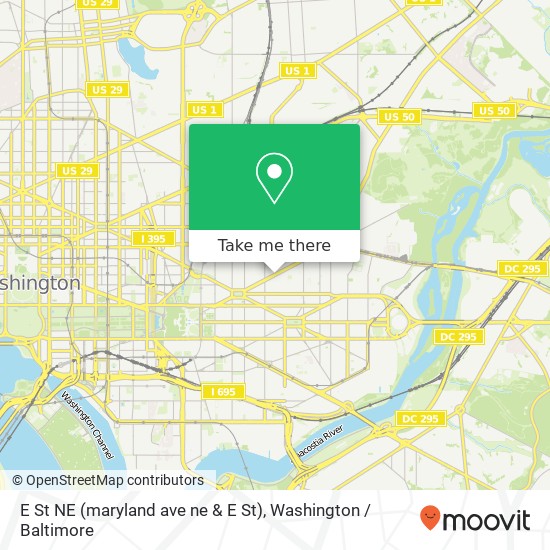 Mapa de E St NE (maryland ave ne & E St), Washington, DC 20002