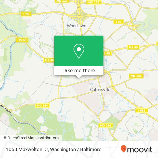 Mapa de 1060 Maxwelton Dr, Catonsville, MD 21228