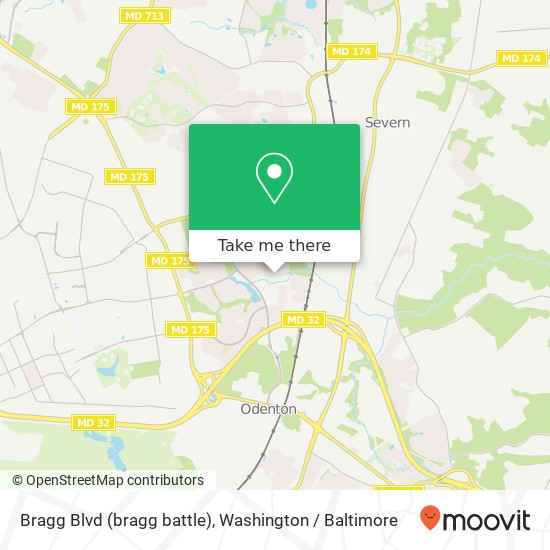 Mapa de Bragg Blvd (bragg battle), Odenton, MD 21113