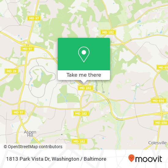 1813 Park Vista Dr, Silver Spring, MD 20906 map