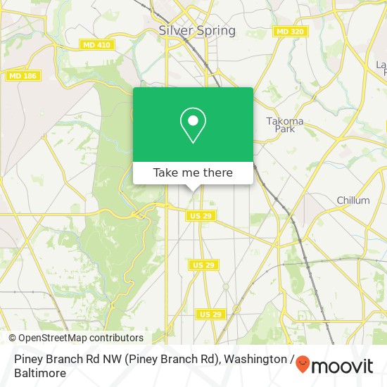 Piney Branch Rd NW (Piney Branch Rd), Washington, DC 20011 map