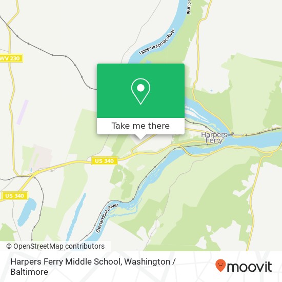 Mapa de Harpers Ferry Middle School, 1710 Washington St