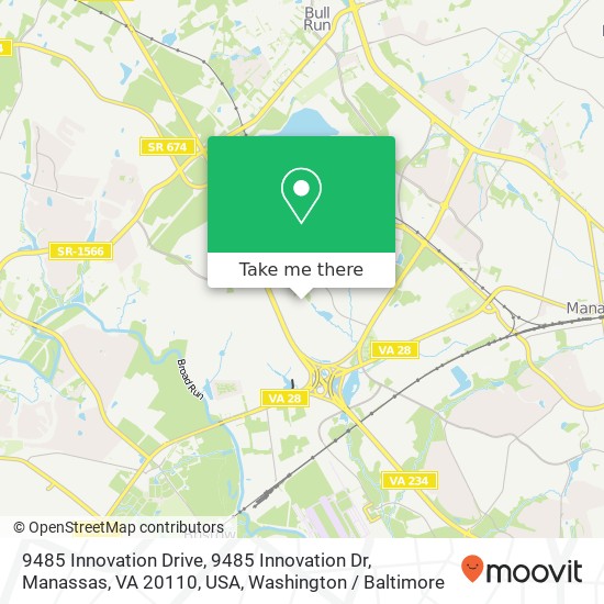 9485 Innovation Drive, 9485 Innovation Dr, Manassas, VA 20110, USA map